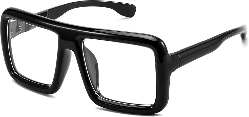 FEISEDY Retro Partybrille Übergroße Quadratische Blaufilterbrille B0241