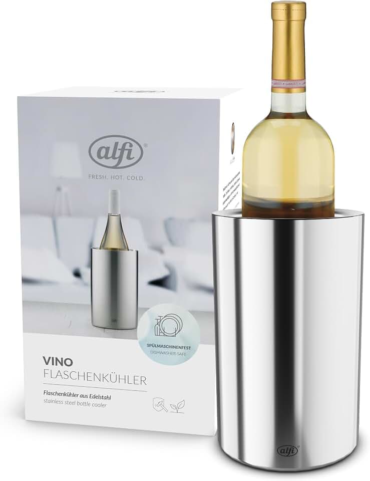 alfi VINO Flaschenkühler Edelstahl 0,70-1,00 l, silber glänzend