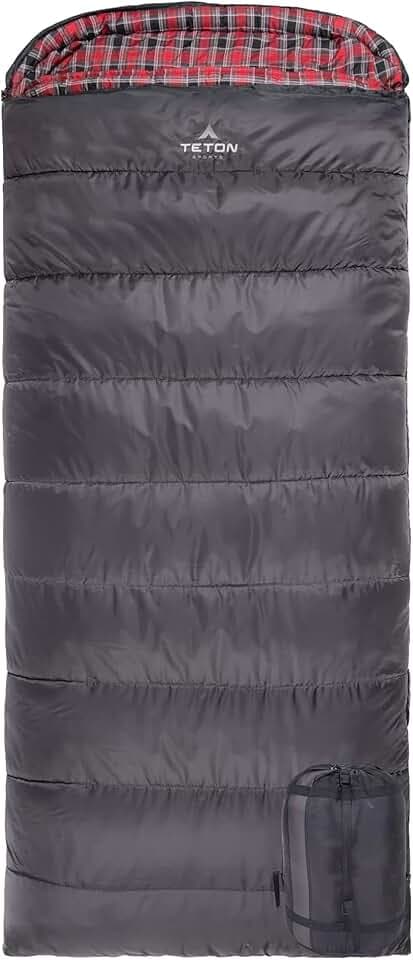 Teton Celsius XXL Sleeping Bag, Cold Weather Sleeping Bags for Adults and Kids, Camping Made Easy and Warm. Compression Sack Included