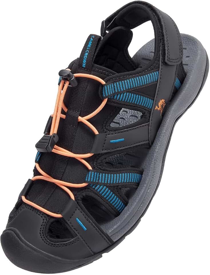 CAMEL CROWN Hiking Sandals for Men Waterproof Closed Toe Water Sandals Athletic Outdoor Sandals Adjustable Summer Sandals for Beach Sport Fishing Walking