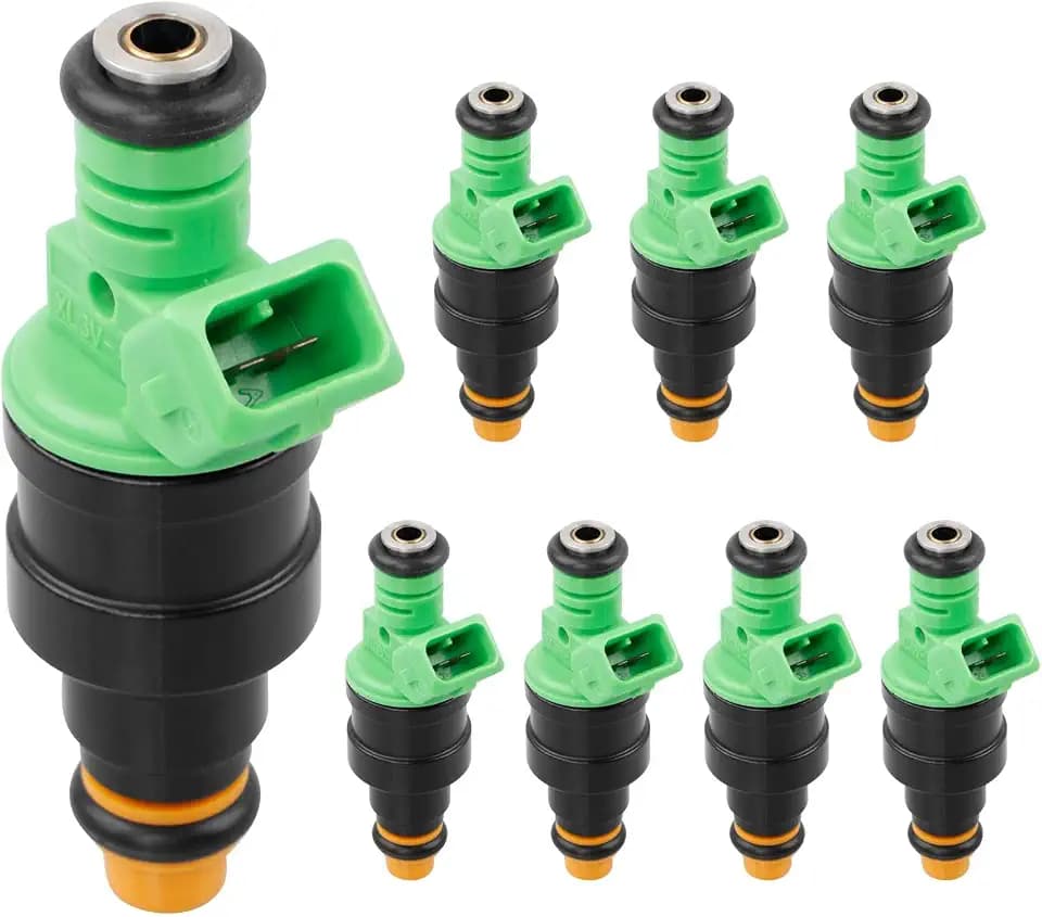 0280150558 Fuel Injector 4 Holes Compatible with Ford Lightning, Mustang, Chevrolet Camaro, Corvette, Impala, Pontiac Firebird, etc, 440CC 42LB EV1 Fuel Injectors Replacement (Pack of 8)