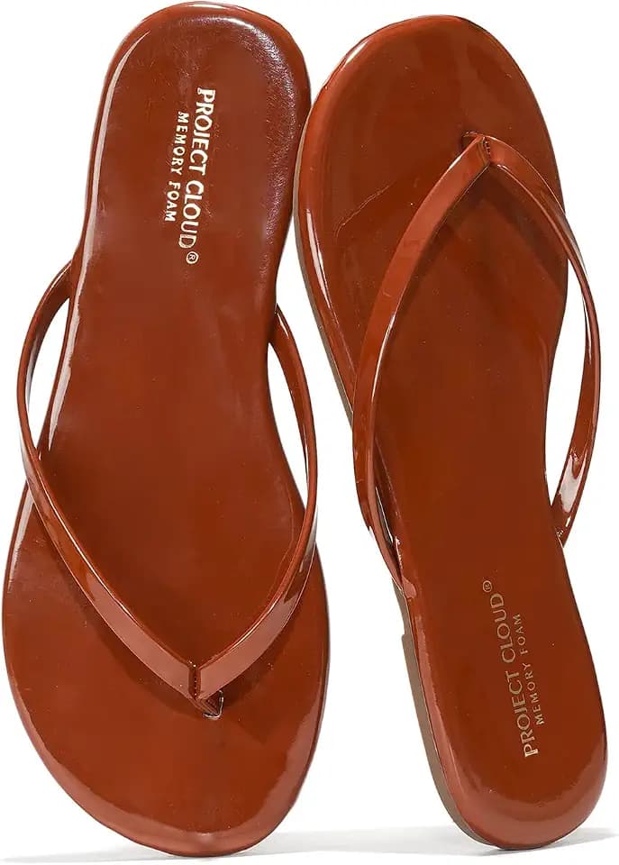 Project Cloud Flip Flops for Women Memory Foam Flats Sandals