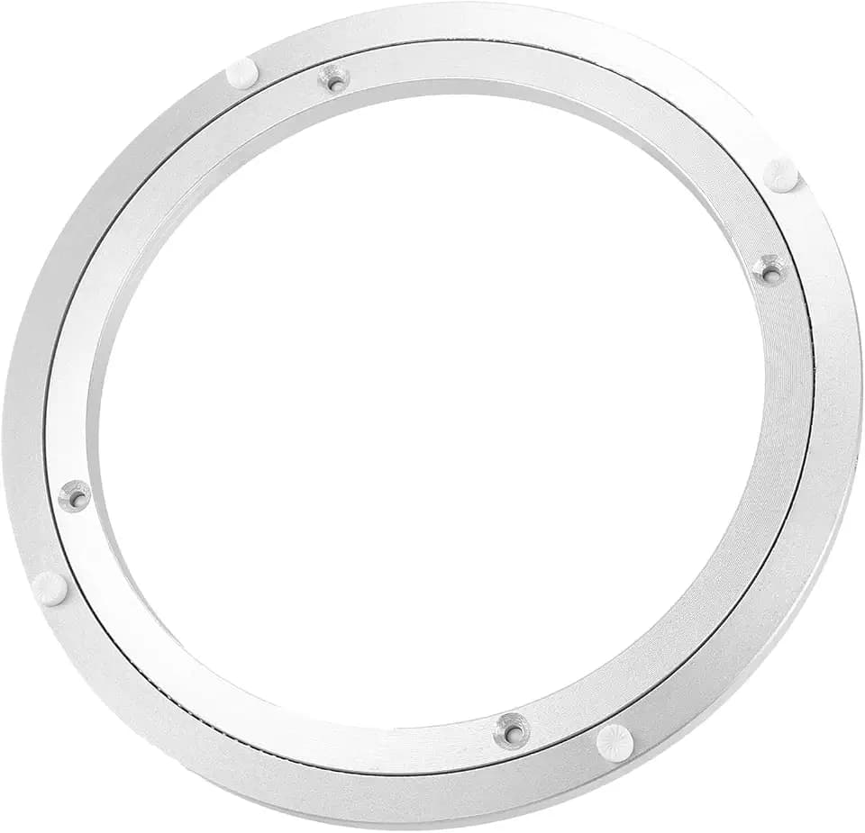 DAJAVE Ø 30 cm Drehteller aus Aluminiumlegierung 12 Zoll drehbarer Kugellager Aluminium Drehkranz Silber, belastbar bis 60kg,strapazierfähig, schwenkbar,Lazy Susan Rostfrei Drehteller für Drehtisch
