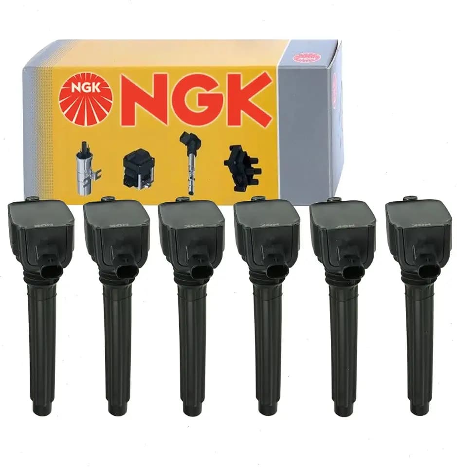 6 pc NGK Ignition Coils compatible with Jeep Wrangler 3.6L V6 2012-2017