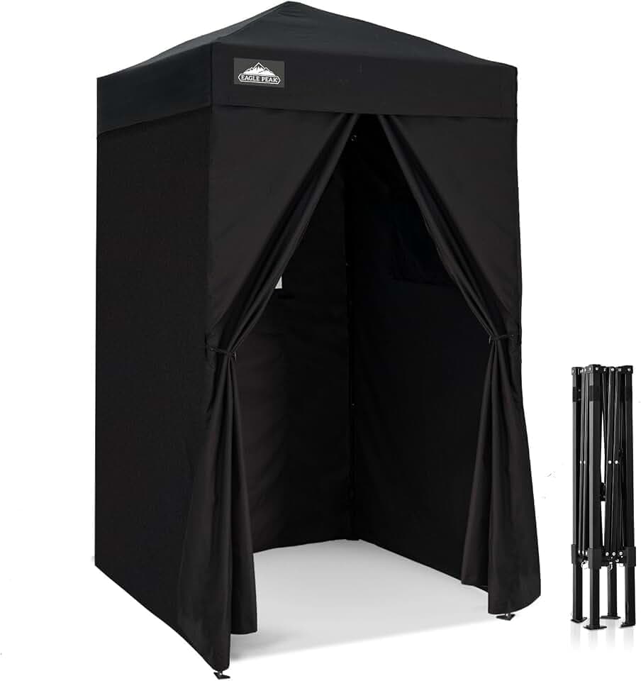 EAGLE PEAK 4x4 Pop Up Changing Tent, Outdoor Changing Room, Black