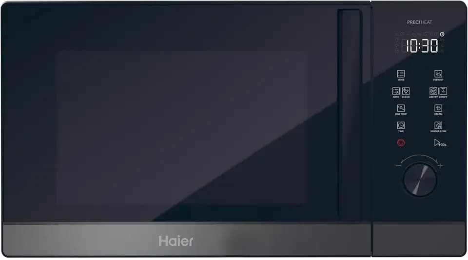 Haier Series 4 HAMCI25FBS4TBST Kombi-Mikrowelle, Konvektion, 25 l, Leistung 900-2100 W, Grill, 10 Leistungsstufen, 16 Funktionen, Touchscreen, Air Fry, Dampfgaren, Automenus, Schwarz