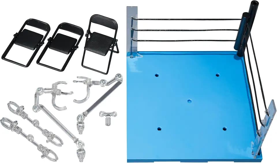 TAMASHII NATIONS - Act Ring Corner (Neutral) & Folding Chair Set for S.H.Figuarts, Bandai Spirits Tamashii Stage