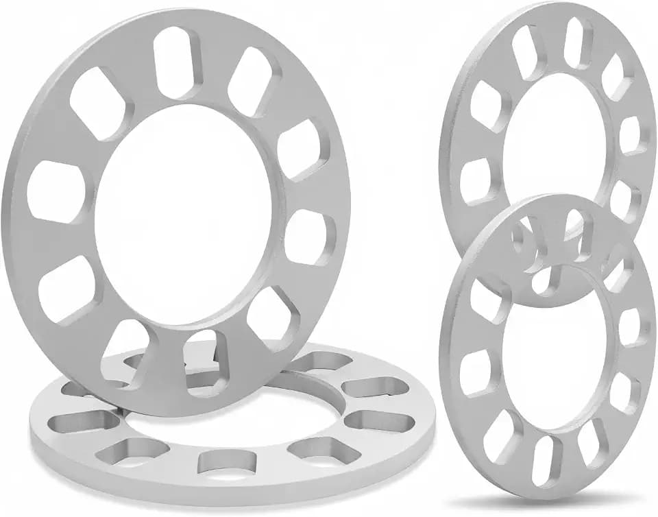 4 Pack Universal Wheel Spacers, 5/16" (8mm) Die Cast Replacement Wheel Spacer for 5 Lugs Wheels/Rims, Fits 100-120mm Multiple Bolts Pattern, 5x100, 5x108, 5x110, 5x112, 5x114.3, 5x115, 5x120