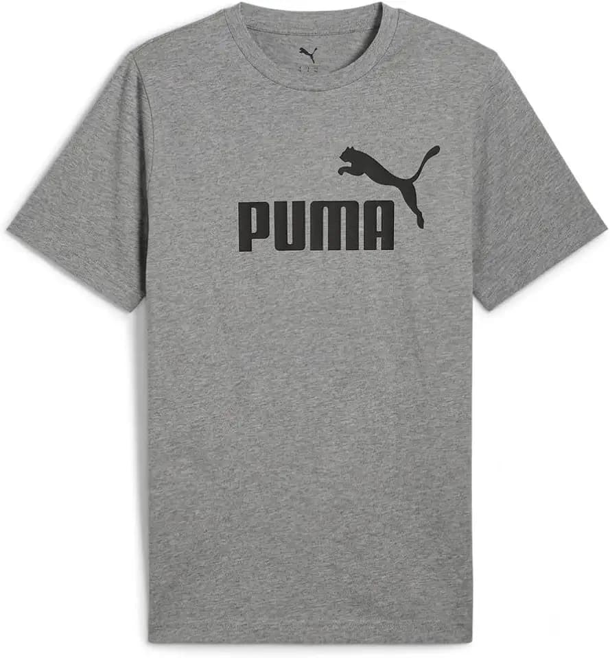 PUMA Mens Essentials Logo Crew Neck Short Sleeve Casual Tops Casual