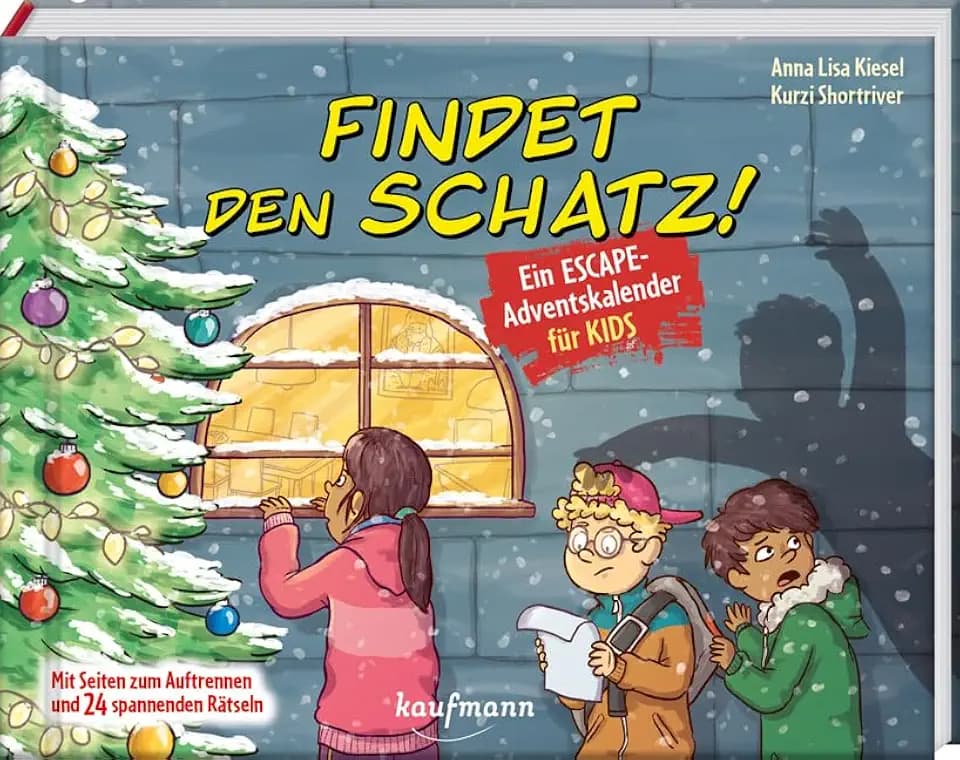 Findet den Schatz! - Ein Escape-Adventskalender für Kids: Mit Seiten zum Auftrennen und 24 spannenden Rätseln (Escape-Adventskalender für Kinder: Ein Abenteuer zu Weihnachten)
