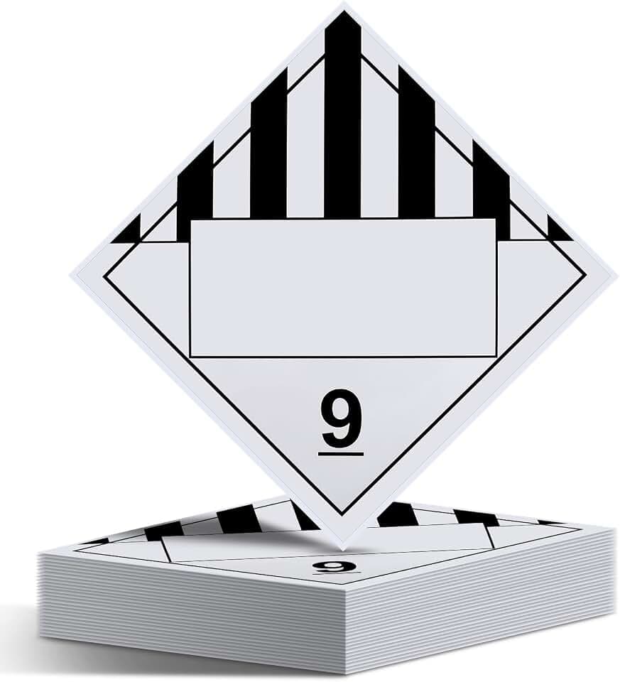 100 Pcs Class 9 Miscellaneous Placard, Blank