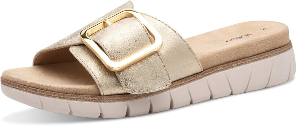 s.Oliver Damen Pantoletten mit Plateau Vegan