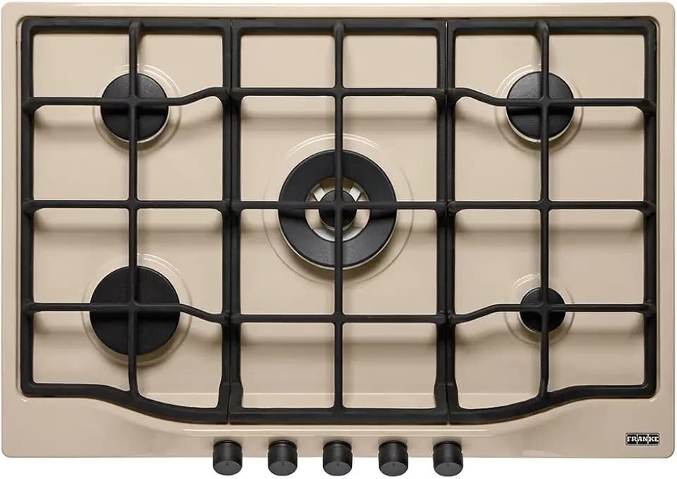 Franke FHTL 755 4G TC OA C 106.0183.106 Kochfeld (Gas/Einbau) / 5 Kochfelder / 75 cm/integriertes Steuerpanel; abnehmbares, magnetisches Thermogehäuse der Knebelgriffe
