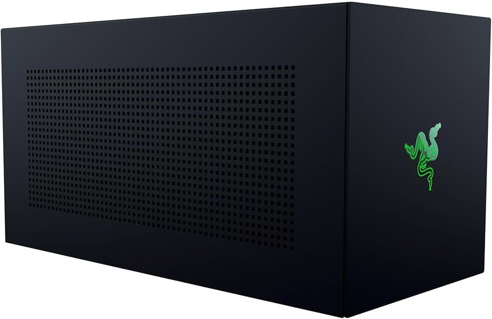Razer Core X V2 - Externes Desktop-Grafikgehäuse für Thunderbolt Laptops - Next-Gen Thunderbolt 5 Performance - Belüftetes Stahlgehäuse - Unterstützt PCIe-Grafikkarten mit bis zu 3,5-Slots | Schwarz