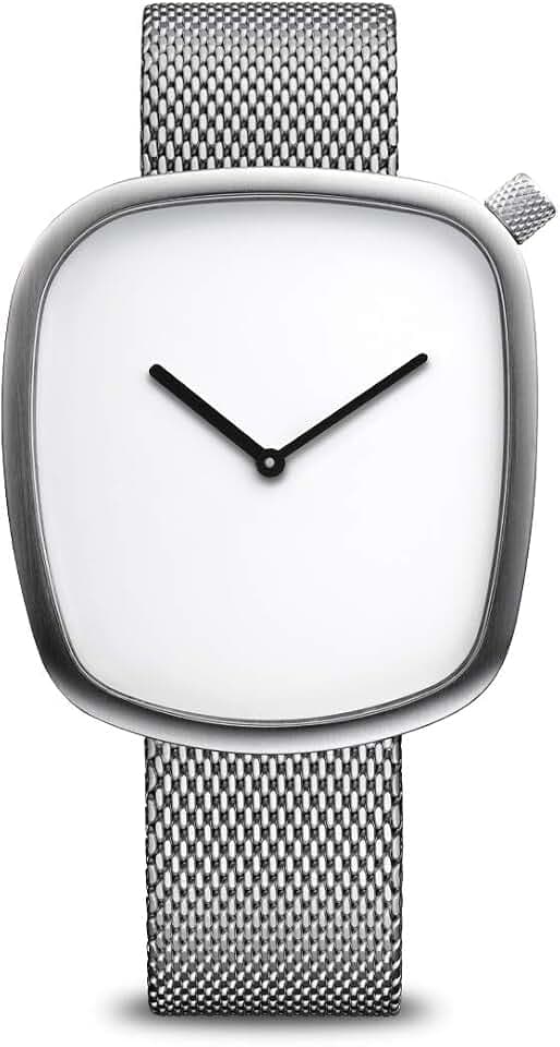 Bering Unisex Quarz Uhr | Armbanduhr 40 mm Edelstahlgehäuse und Zifferblatt | Milanaisearmband | Saphierglas | 3 ATM | 18040