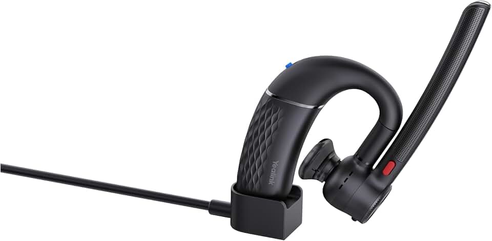 Yealink BH71 Lite Bluetooth Headset Mono mit 4‑Mikrofon‑Geräuschunterdrückung, 10h Sprechzeit, 30m Reichweite, Ultraleicht 18g, Verstellbarer Ohrbügel, Bluetooth 5.3 für Smartphone & PC
