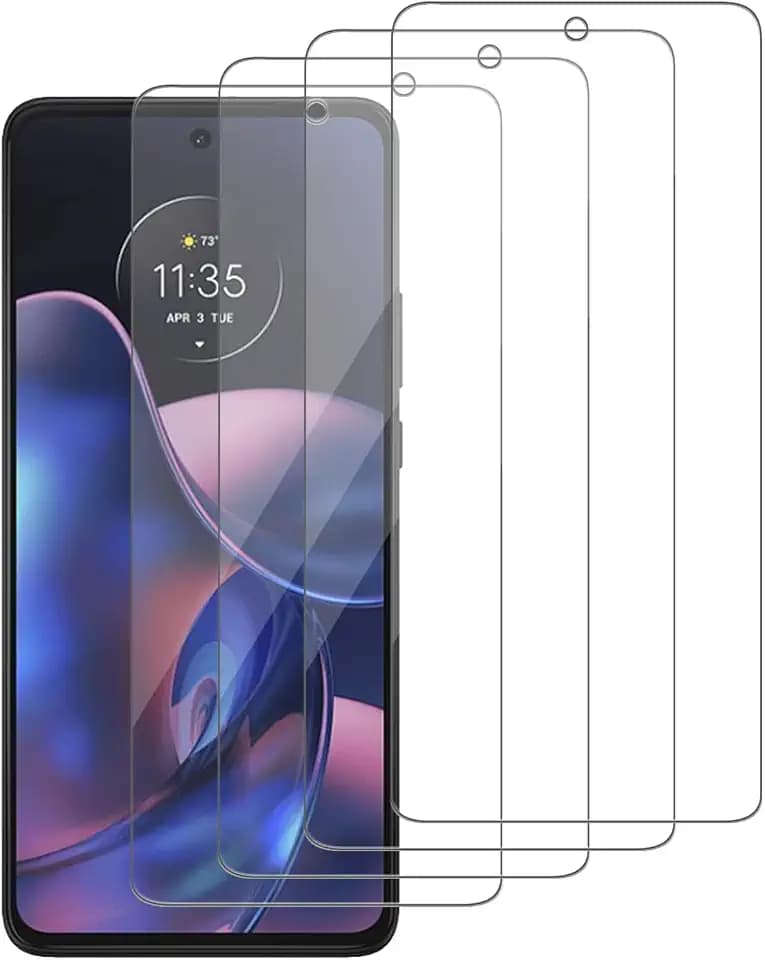 4 Pack Glass Screen Protector Compatible for Motorola Edge 2022 / XT2205 [9H Hardness]-HD Screen Tempered Glass, Scratch Resistant,Easy Install [Case Friendly]