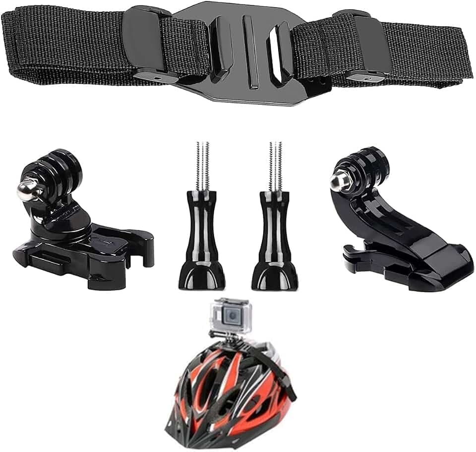 Belüftete Helm-Halterung Compatible with GoPro Hero 13 12 11 10 9 8 7, (2018), 6 5, Hero Black, Session, Xiaomi Yi, SJCAM, Campark und andere Action-Kameras