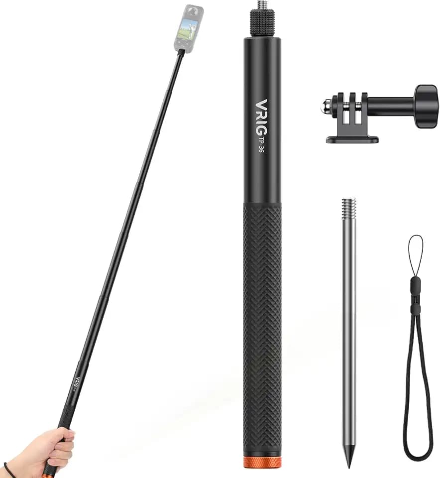 VRIG Extendable 63in Invisible Selfie Stick for 360 Camera
