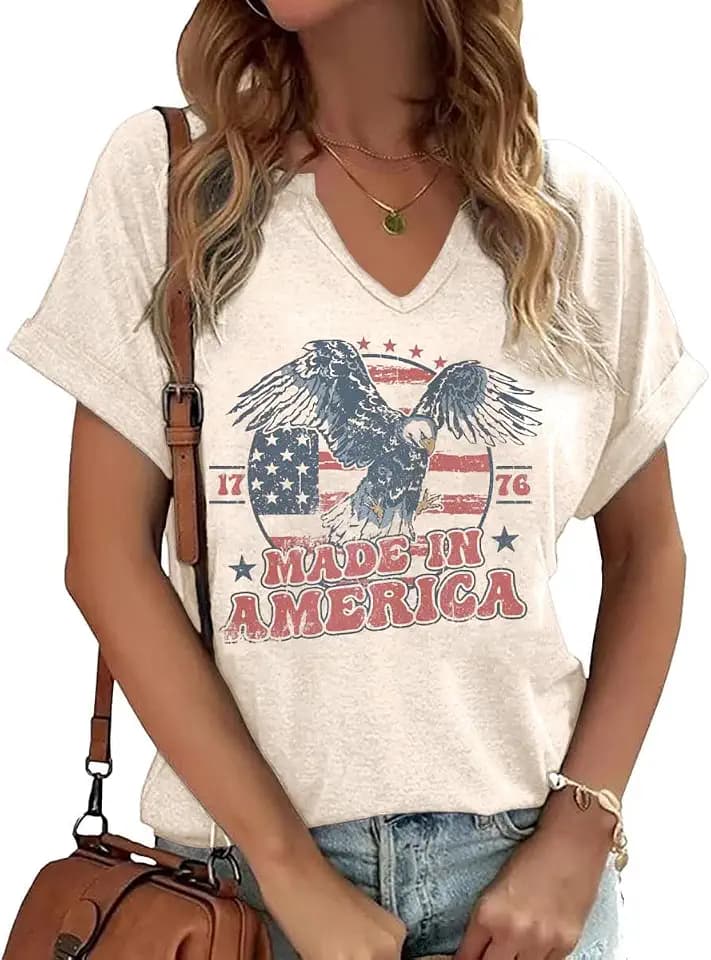We The People 1776 T Shirt American Flag Patriotic Tee Tops Women 4th of July Casual Color Block Short Sleeve Summer Tops