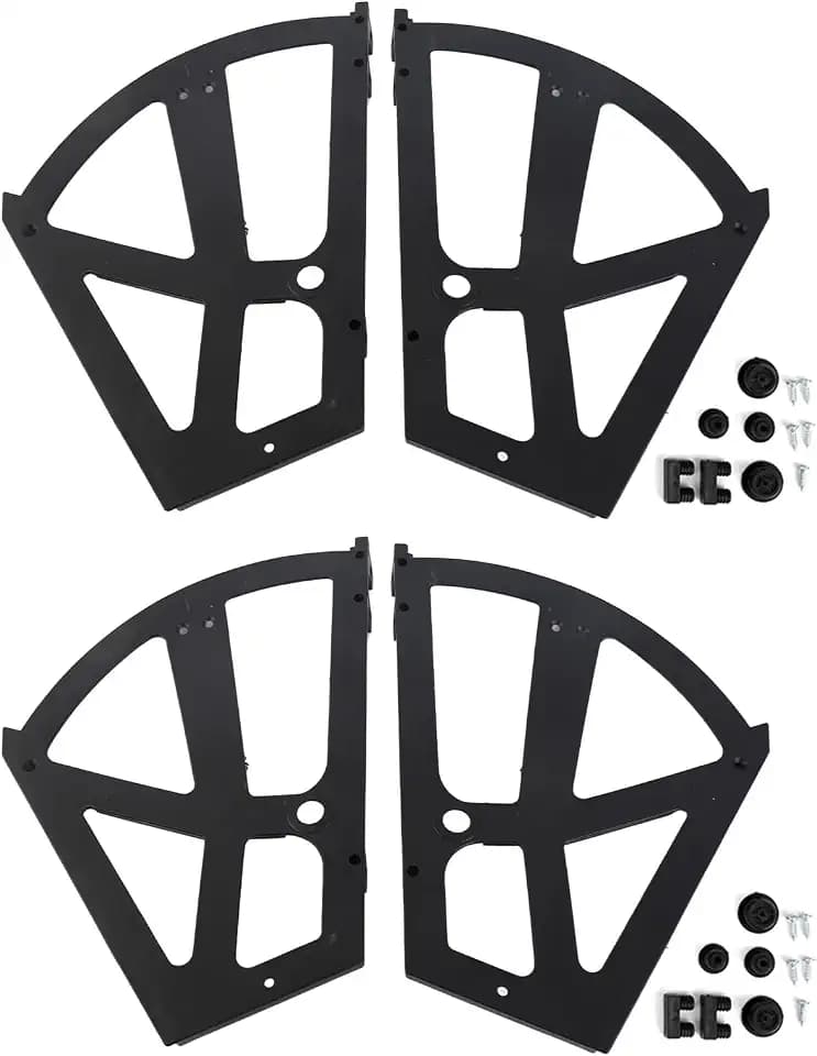 4Pcs Hinges for Shoe Racks, ABS Shoe Cabinet Hinge Replacement with 22Pcs Accessories, Shoe Rack Hardware, Shoe Cabinet Hinges 2 Layer for Increaseing Cabinet Capacity