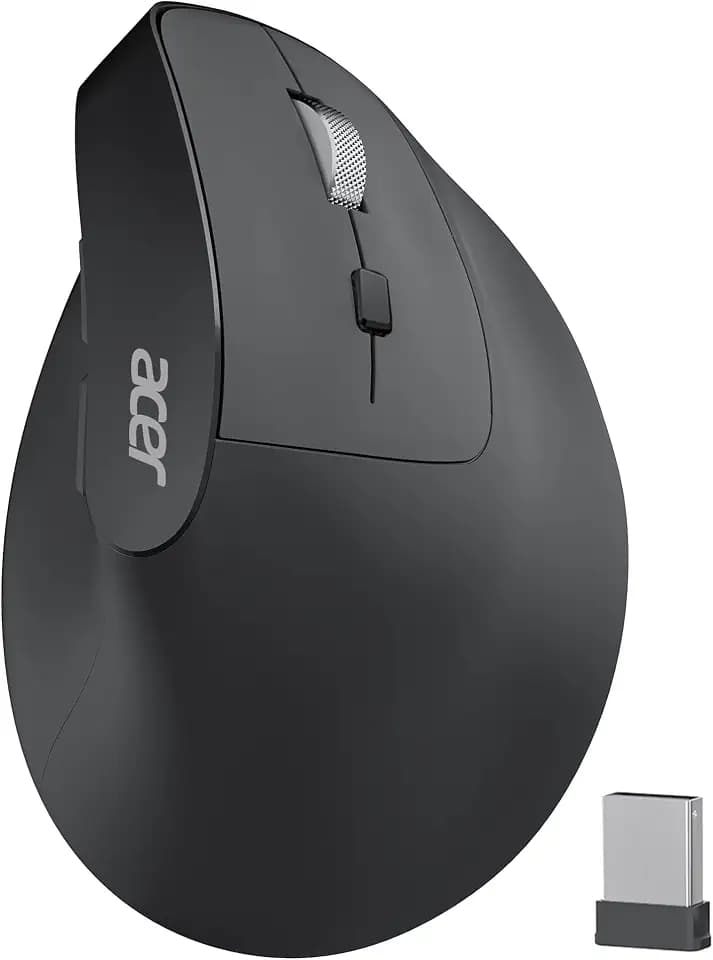 Acer Ergonomic Mouse Wireless, Adjustable DPI Vertical Mouse for Laptop