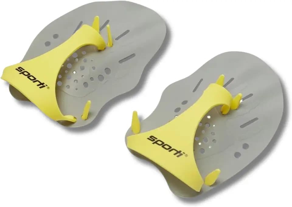 Sporti Contour Hand Paddles, Adjustable Straps for Unisex-Adults & Kids