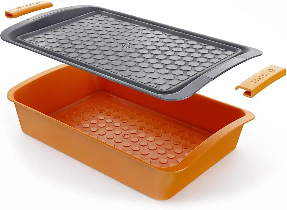Outset Marinating Tub and Serving Tray Set, Prep and Carry BBQ Accessory Set
