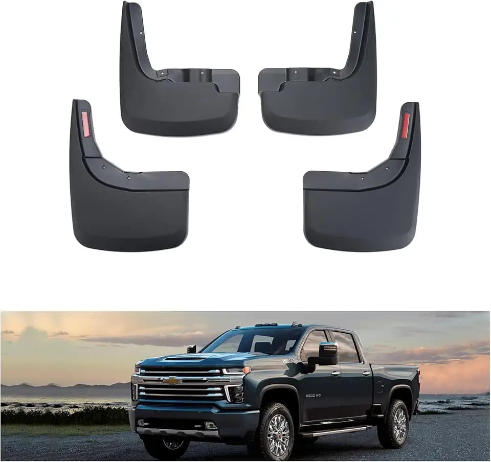 Kiwi Master No Drill Mud Flaps for 2019-2026 Chevy Silverado 1500