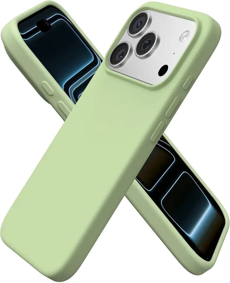 ORNARTO for iPhone 17 Pro Case 6.3", Slim Liquid Silicone,Matcha