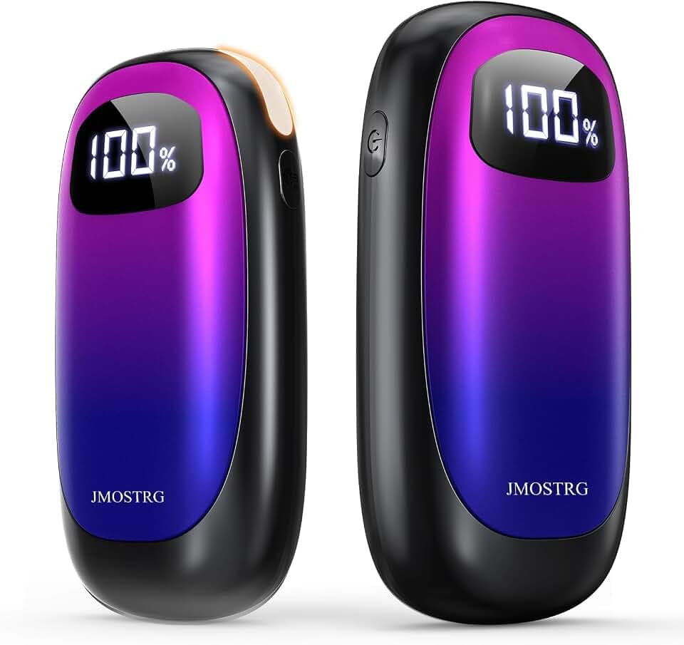 Hand Wamrers Rechargeable, Dual-Sided Heating, LED Display & Flashlight