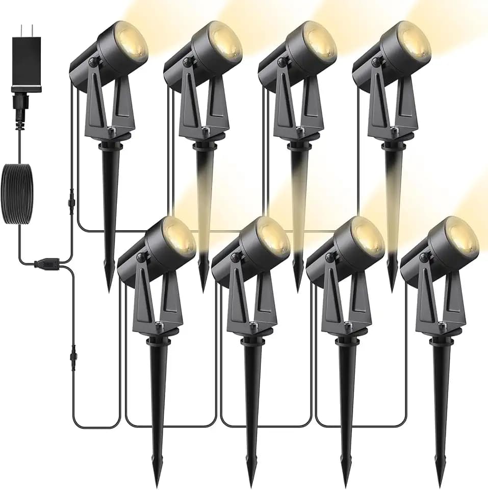 Svater Landscape Lighting Outdoor 8 Pack Low Voltage IP65 Waterproof 27V 3W