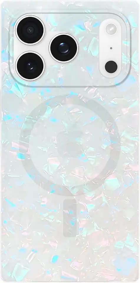Flaunt Official Square iPhone 17 Pro Case - Opal Shell