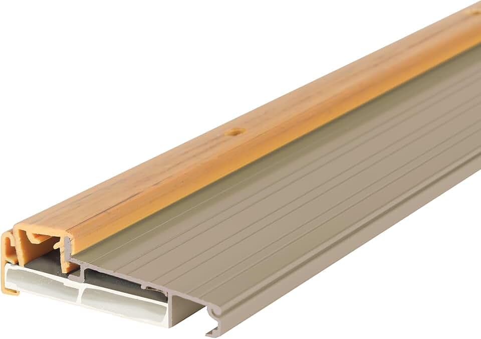 MD Building Aluminum Thermal Break Threshold, Satin Nickel, 36in