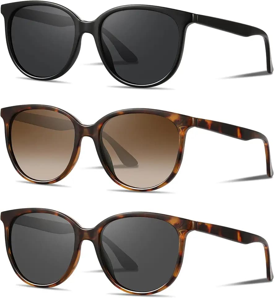Retro Polarized Sunglasses for Women Men Classic Vintage Style Trendy Shade UV400 Protection Lens