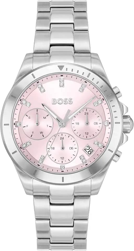 BOSS Multi Zifferblatt Quarz Uhr für Damen Kollektion Alley mit Edelstahlarmband - Erhältlich aus Gold oder Silber