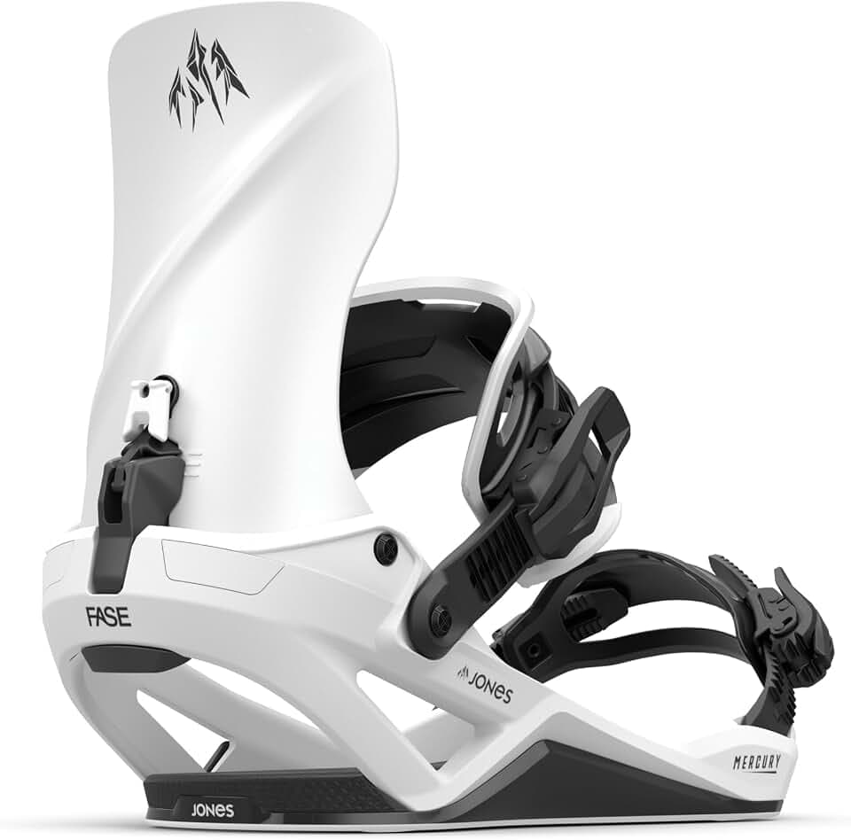 Jones Unisex Mercury Fase Snowboard Bindings, Cloud White 27, L