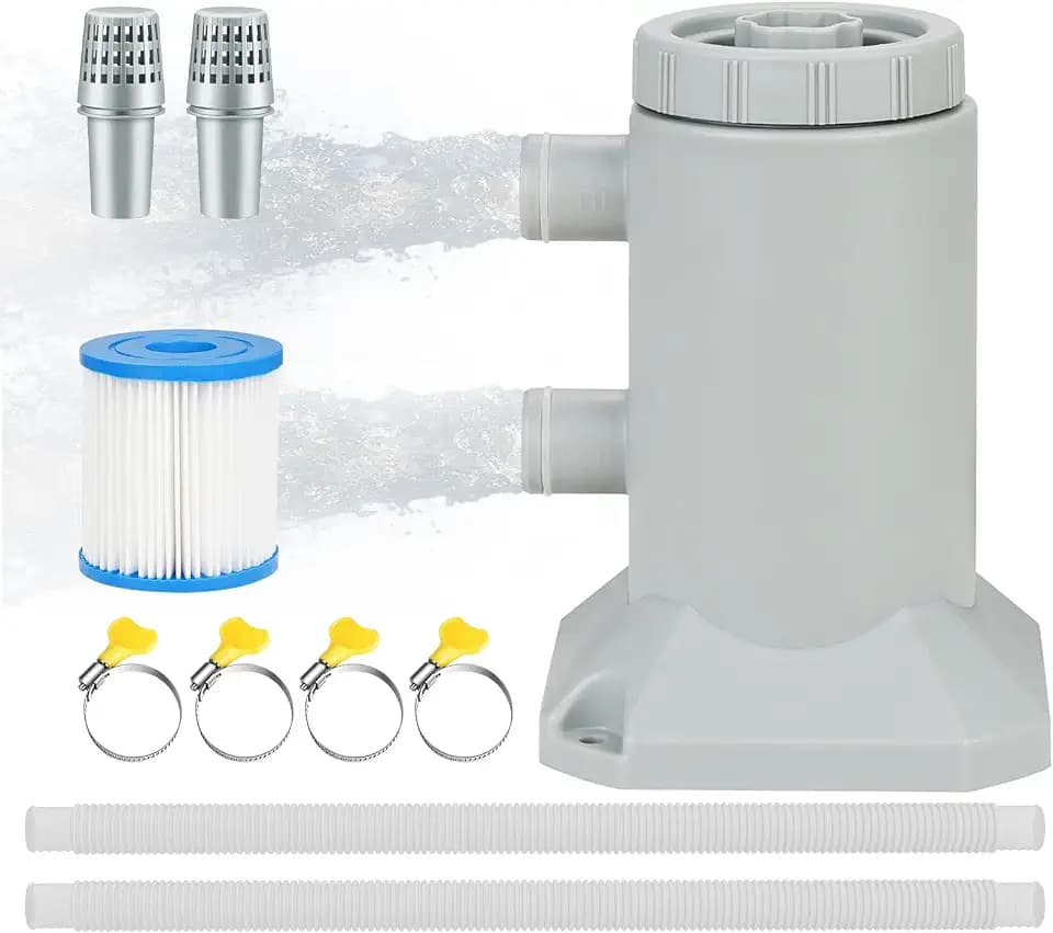 530 GPH Above Ground Pool Filter Pump | Water Circulation, Cartridge Filtration System, Crystal Clear Pool, Energy-Saving Performance