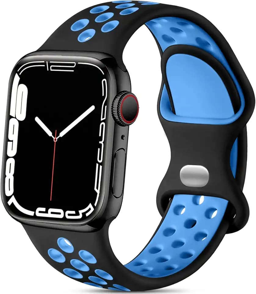 Lerobo Silicone Sport Band for Apple Watch Bands 45/44/42/46/49mm Men Women