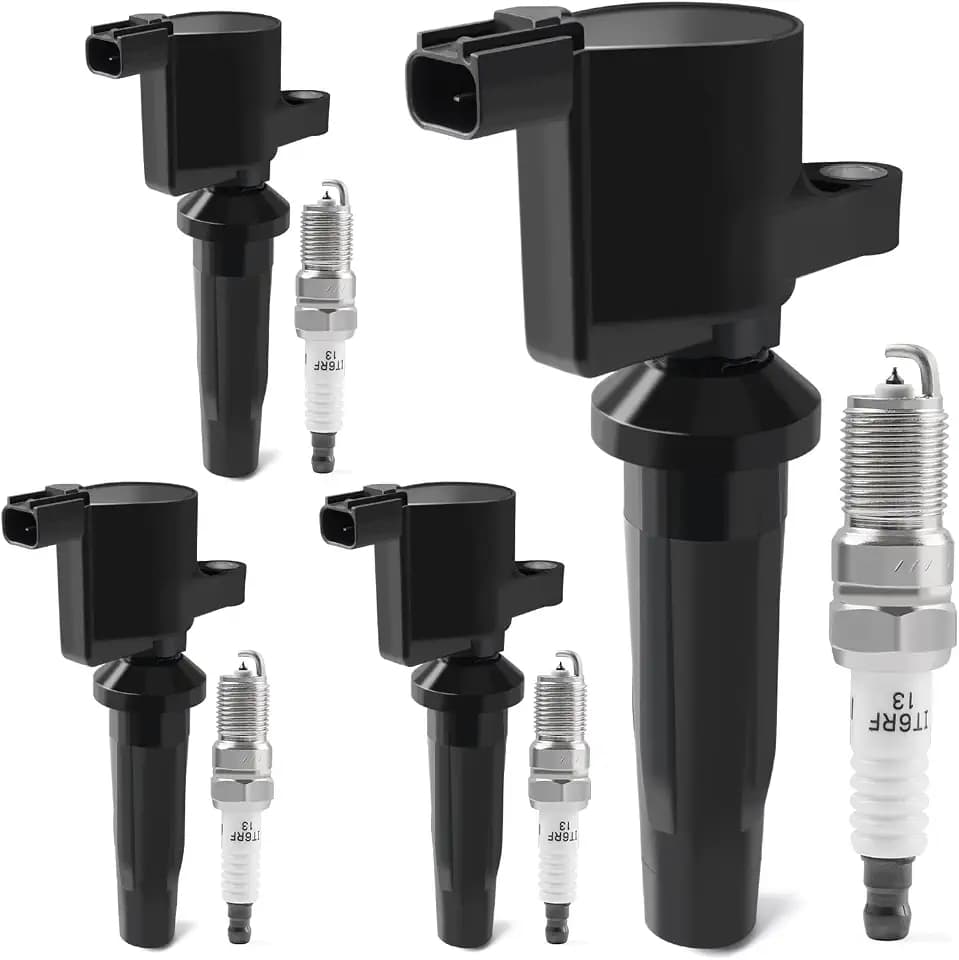 Set of 4 Ignition Coil Packs & Iridium Spark Plugs Compatible with 2.0L 2.5L 2009-2020 Ford Escape Fusion C-Max Transit, Lincoln MKZ, 2009-2011 Mazda Tribute, Mercury Mariner Milan Replace FD505 UF621