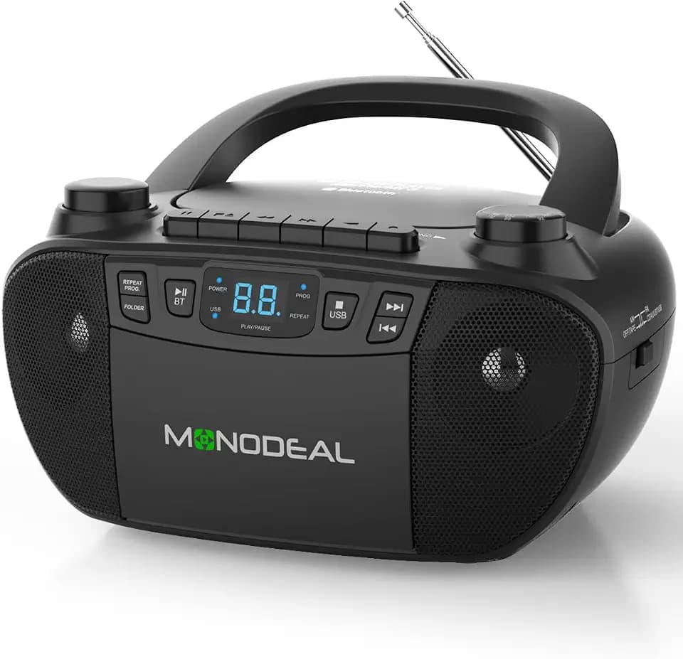 CD Player mit Kassette, Kassettenrekorder, Radio mit CD und Kassette