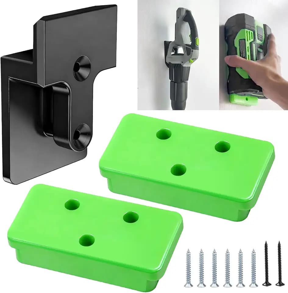 1 x Leaf Blower Wall Mount | Holder | 2 x Battery Holders for EGO Leaf Blower Wall Mount & Ego Battery Holder Fits 530 615 650 CFM Blower, Fit for EGO 54v Batteries