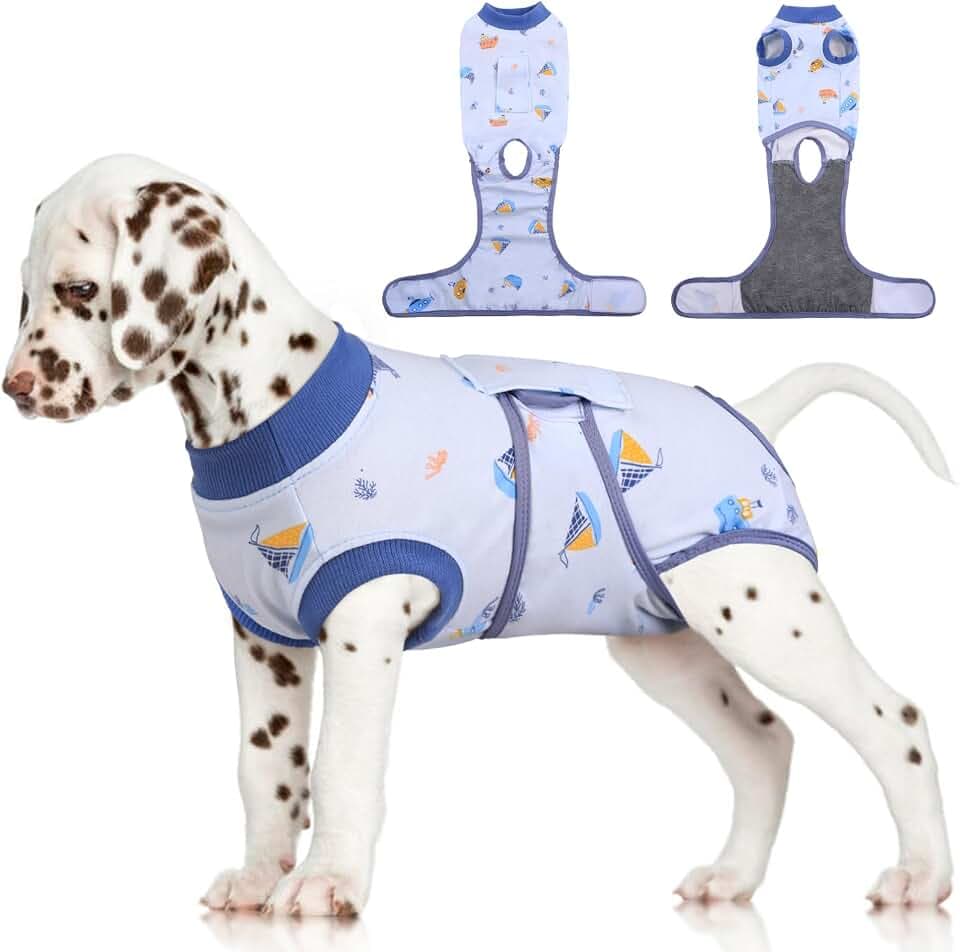 FUAMEY Dog Recovery Suit, Soft Surgical Suit for Dogs Onesie for Surgery