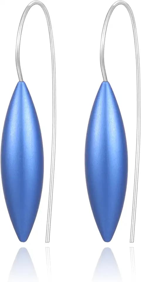Oval Drop Earrings for Women, Long Thread Dangle Earrings, Colorful lightweight aluminum alloy, Suitable for Jewelry Gifts and Valentine's Day