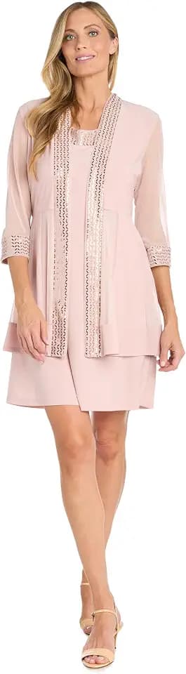 R&M Richards Women's Gilded Grace Jacket Dress