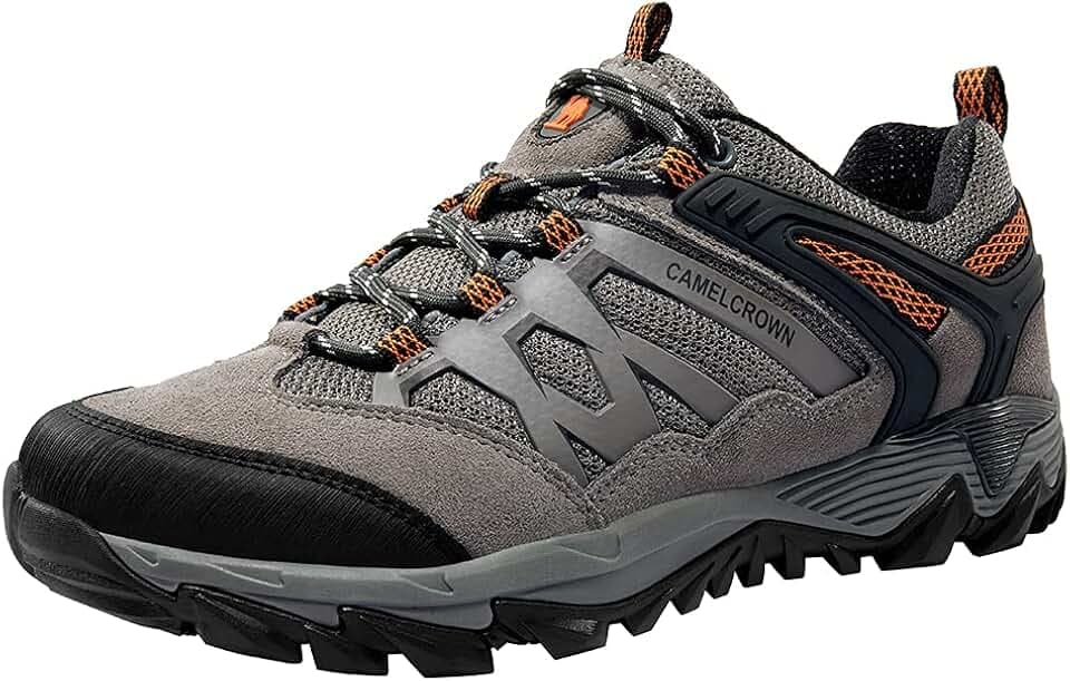CAMEL CROWN Hiking Shoes Men Breathable Non-Slip Sneakers Lightweight Low Top for Outdoor Trailing Trekking Walking