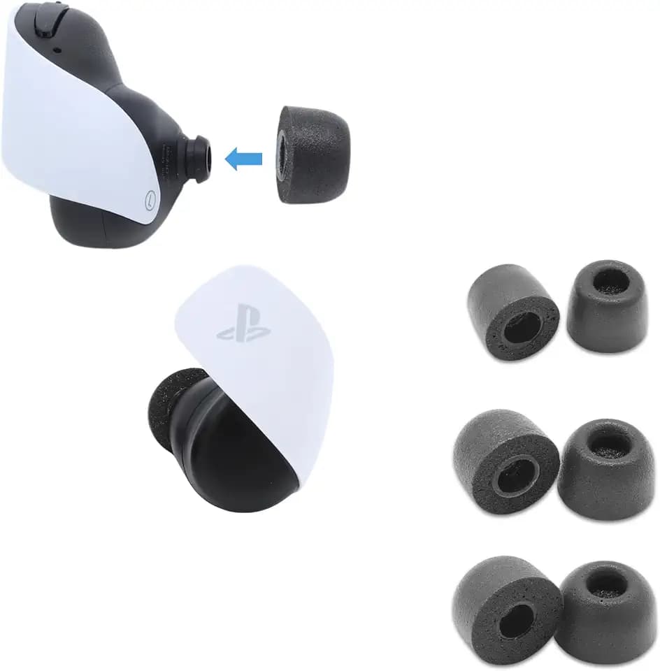 Comply Memory Foam Replacement Ear Tips, Black (S/M/L) (3 Pairs)