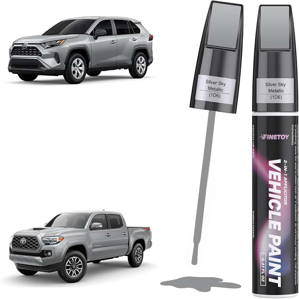 Car Touch Up Paint Pen(Silver Sky Metallic(1D6)) for Toyota