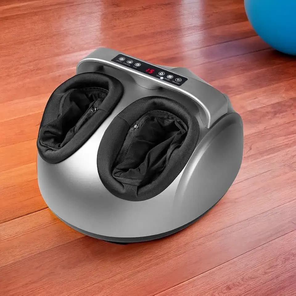GLOBAL RELAX® | VITALZEN MINI PREMIUM Elektrisches Fußmassagegerät | 360°-Massage mit Drucktherapie i Kompression | Fußschmerzlinderung I Durchblutungsgerät für müde Füße | Einfache Steuerung