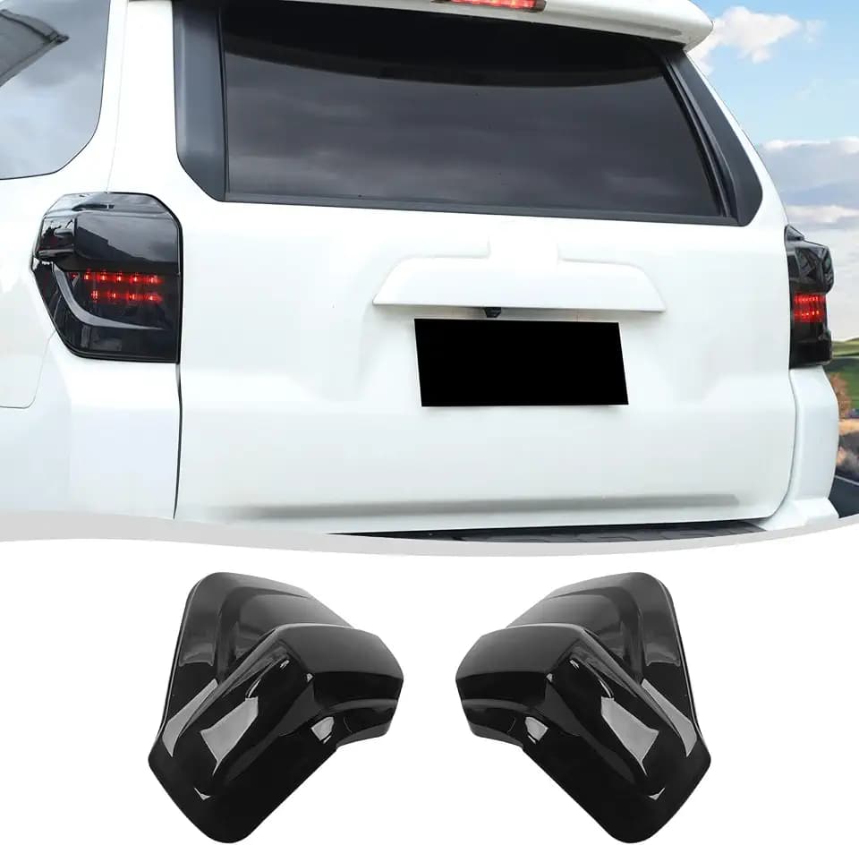 Voodonala for Toyota 4Runner 2014-2024 Rear Tail Lamp Cover Smoke Black Brake Warning Lamp Cover Compatible with Toyota 4Runner 2014-2024(2Pcs/set,Smoke Black,ABS)